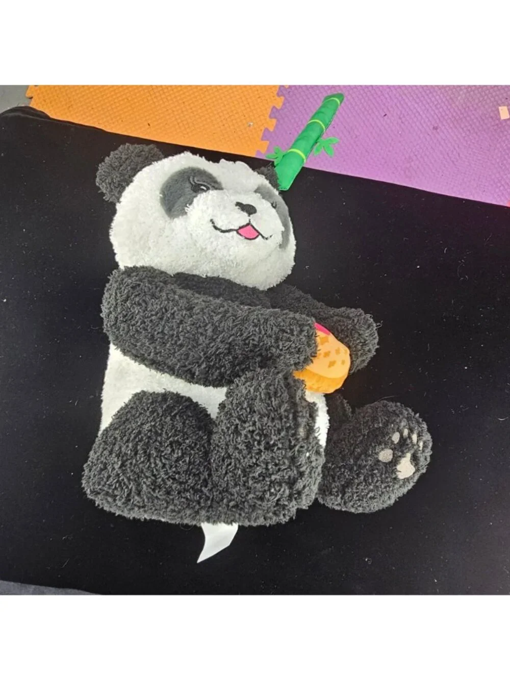 Mei Lan Panda Plush Toy With Bamboo & Cookie Soft & Cuddly Stuffed Animal For Al